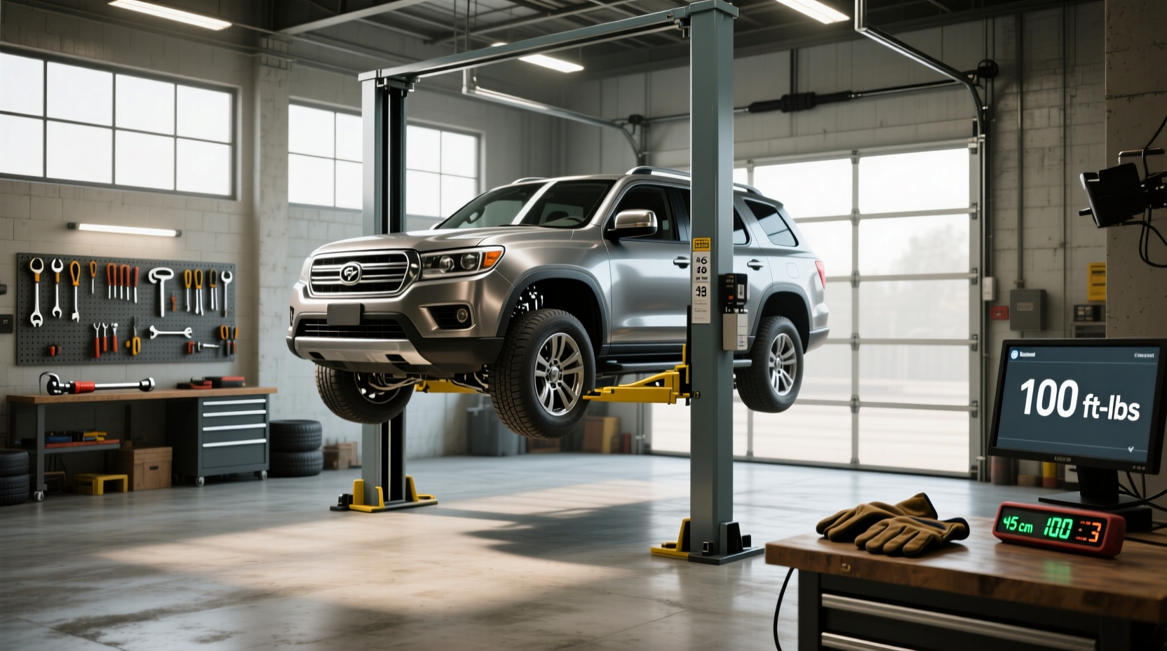 2 post lift wall clearance guide