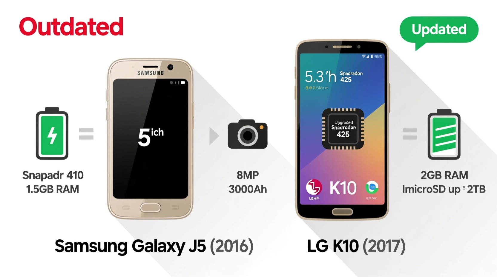 is the samsung galaxy j5 really that outdated thinking of switching to an lg k10 2017 2