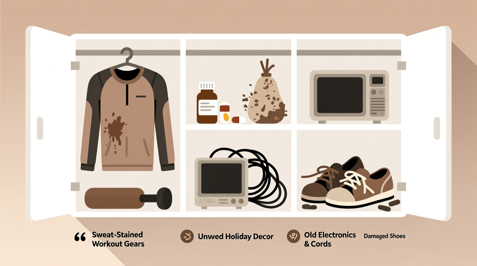 what not to keep in bedroom closet