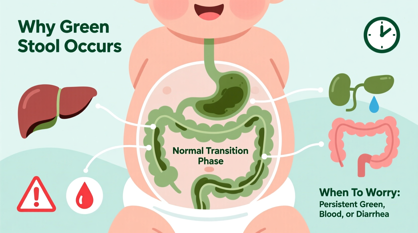 green newborn poop why it happens and when to worry