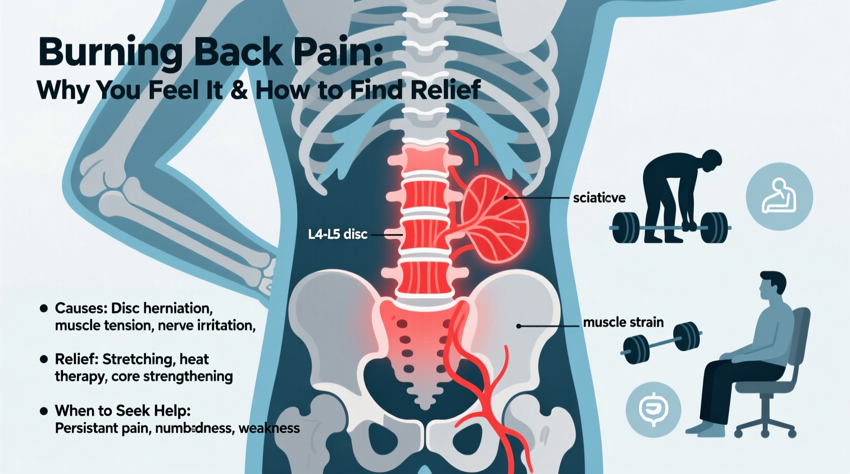 burning back pain why you feel it how to find relief