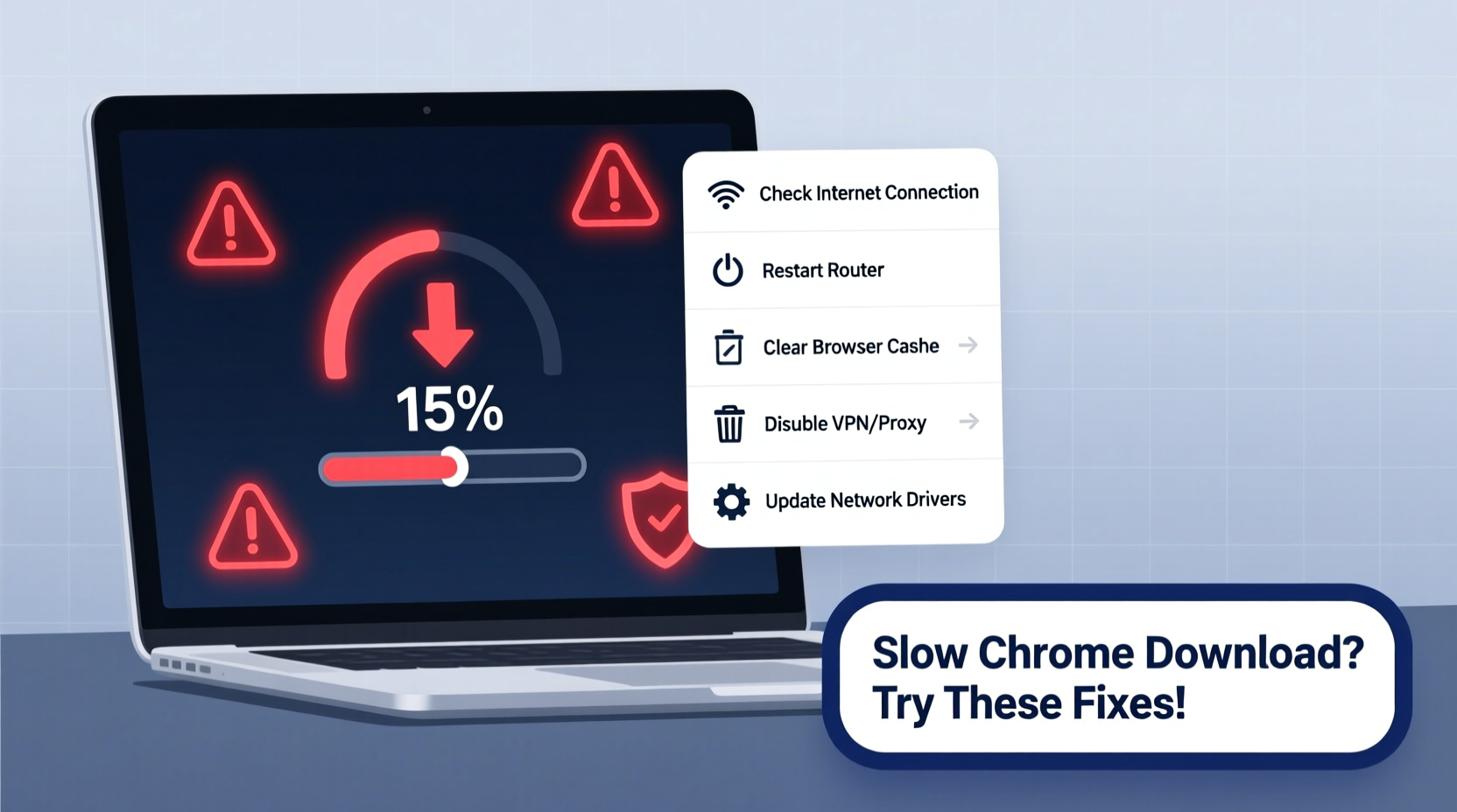 slow chrome download speed troubleshooting solutions