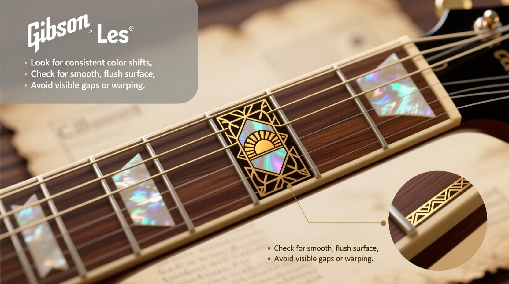 mother of pearl les paul inlay