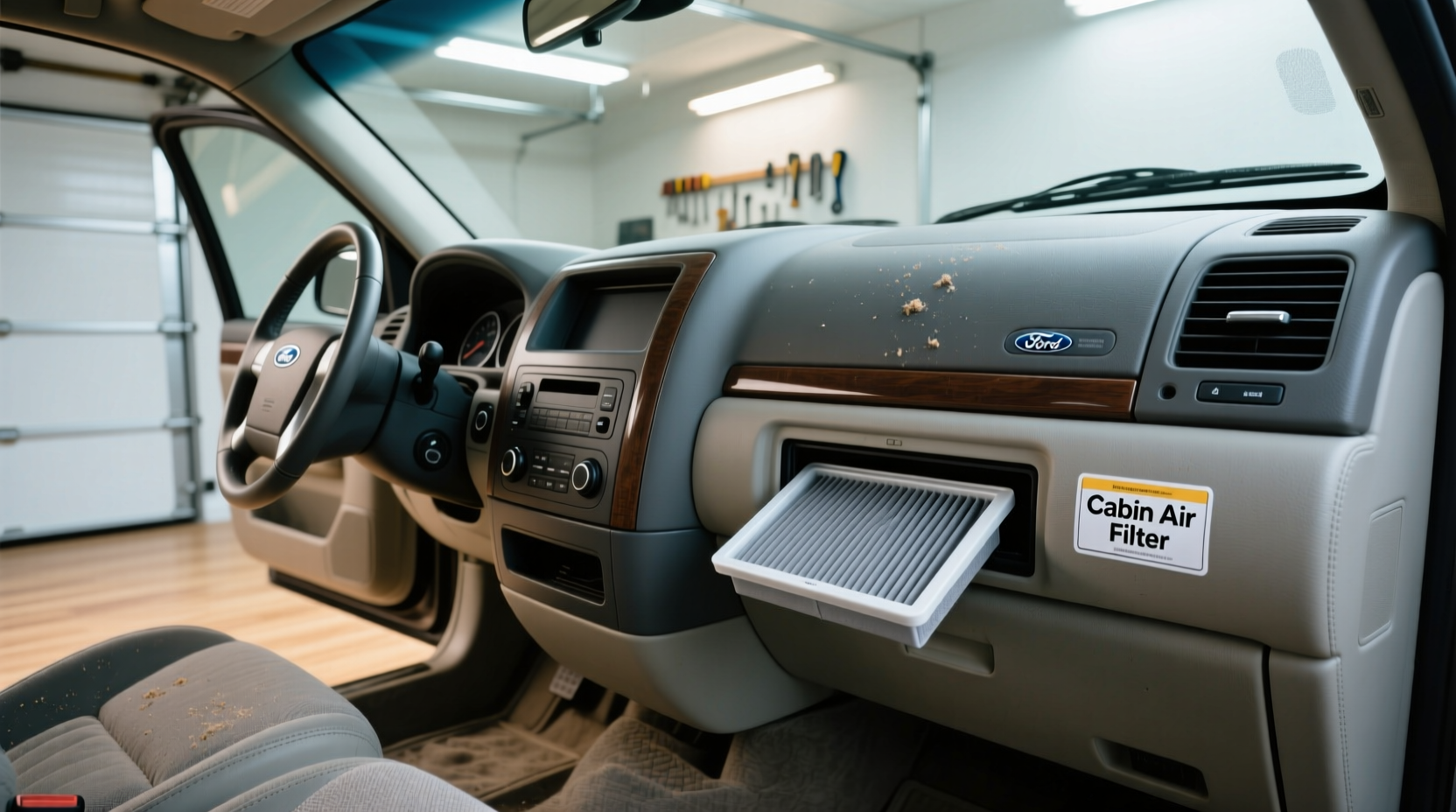 2003 ford expedition cabin air filter location replacement