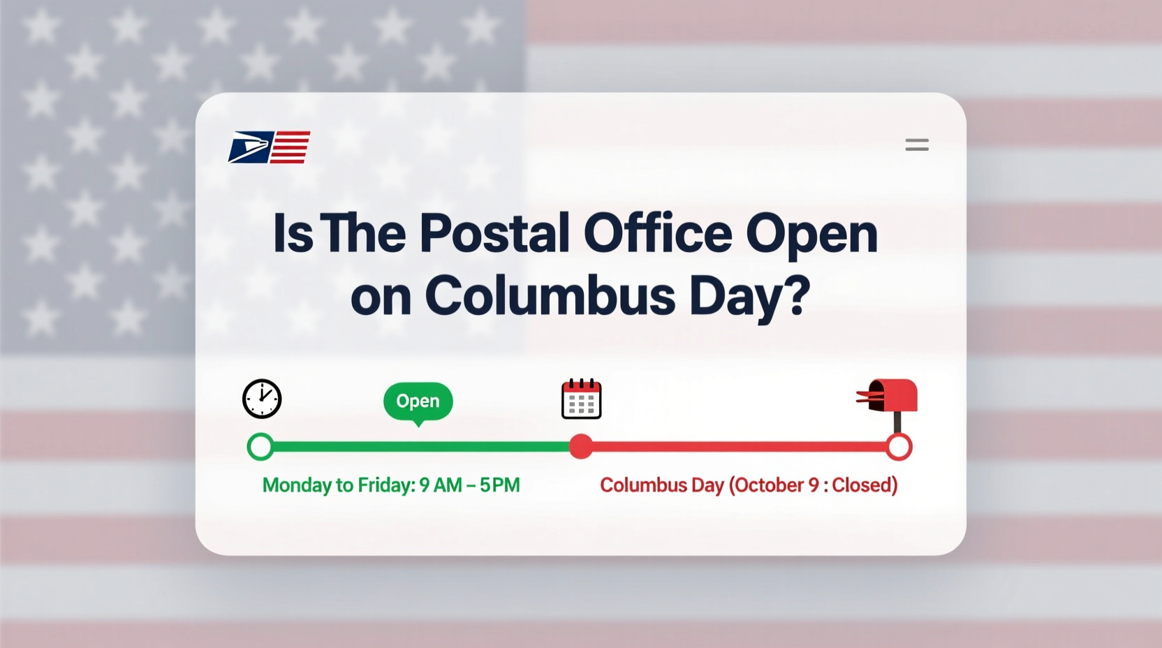 is the postal office open on columbus day
