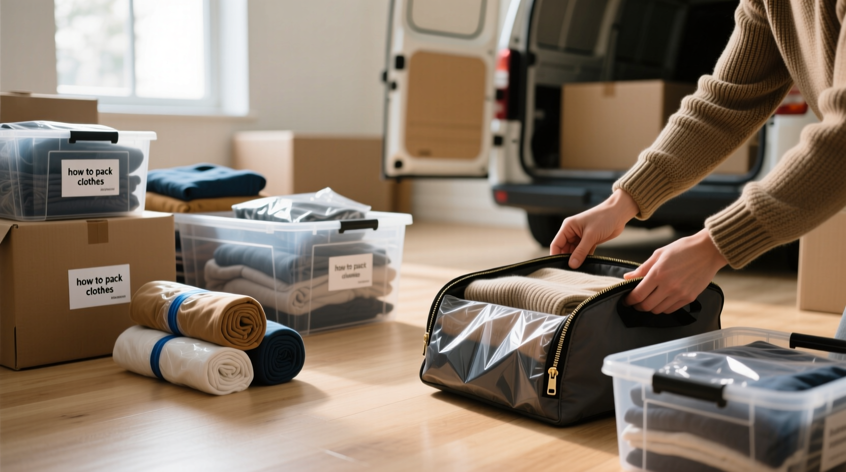 how to pack clothes for moving