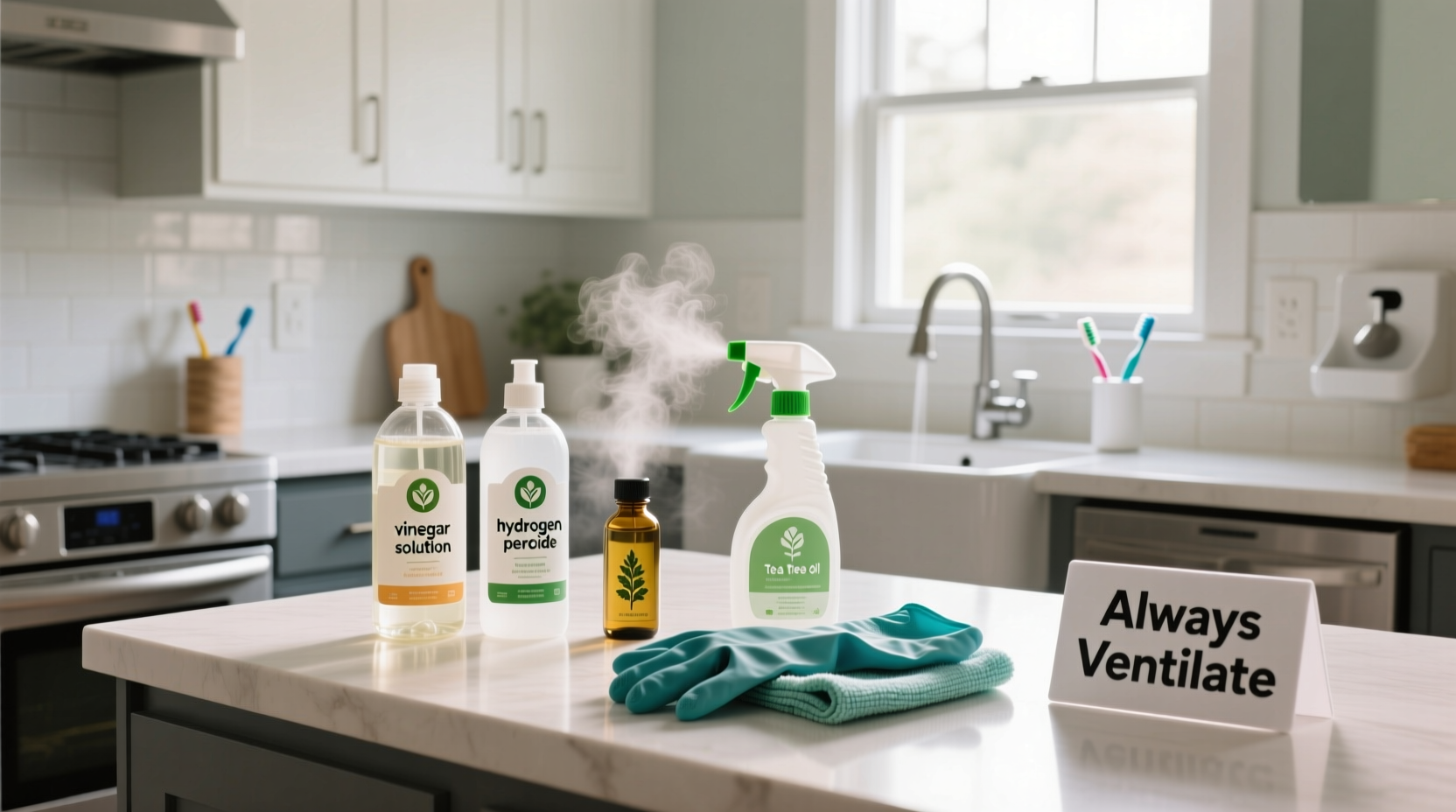 how to safely clean disinfect around the home