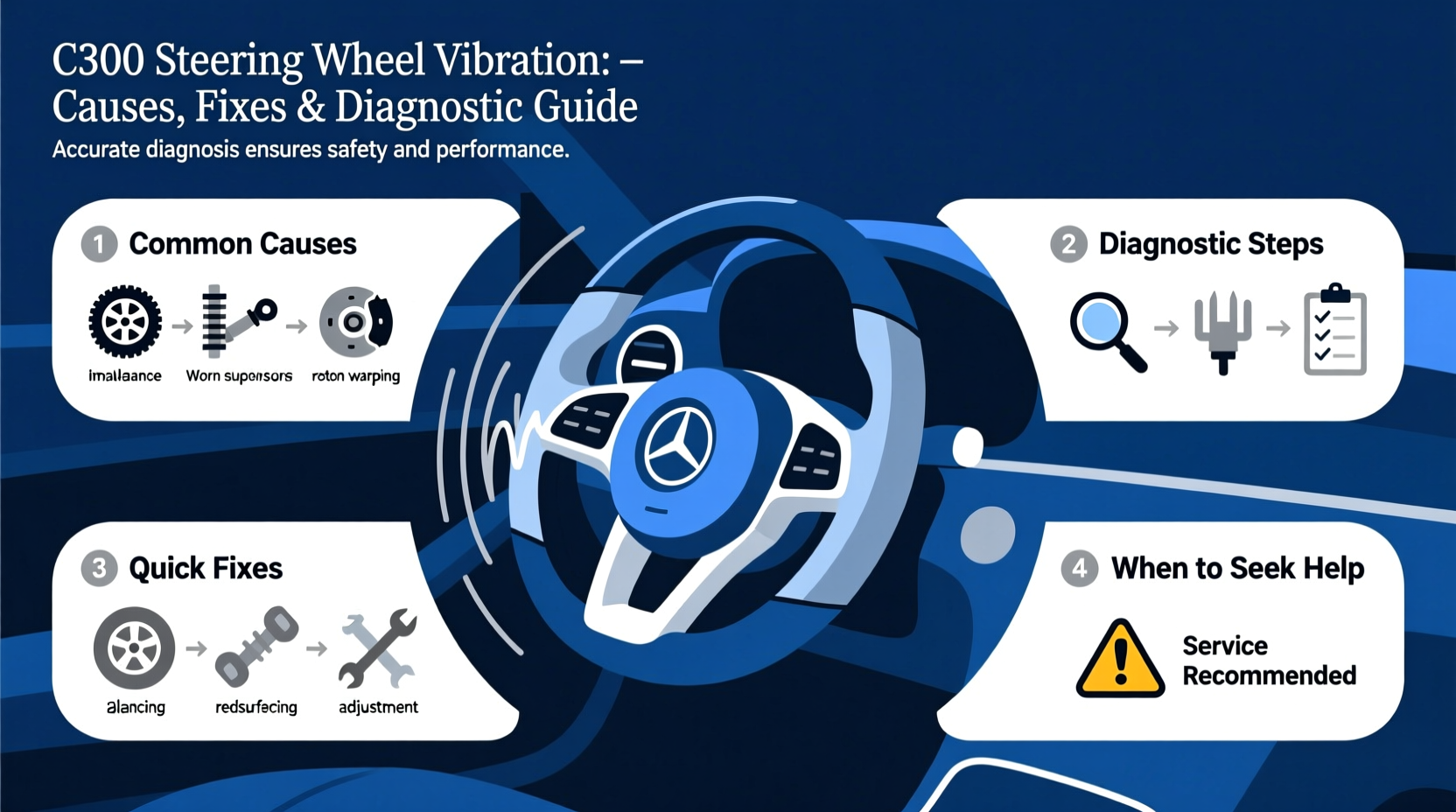 c300 steering wheel vibration