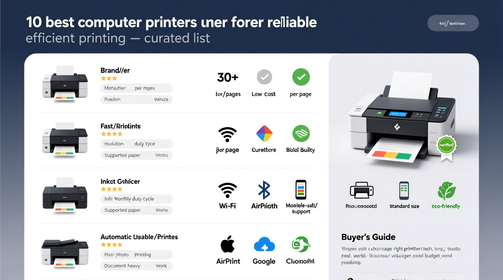 top 10 best computer printers for reliable and efficient printing