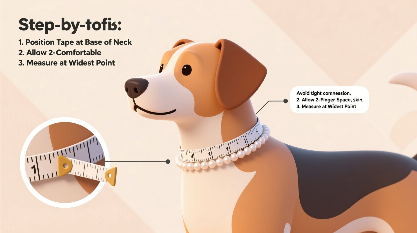 how to perfectly measure your dogs neck for a comfortable pearl collar fit