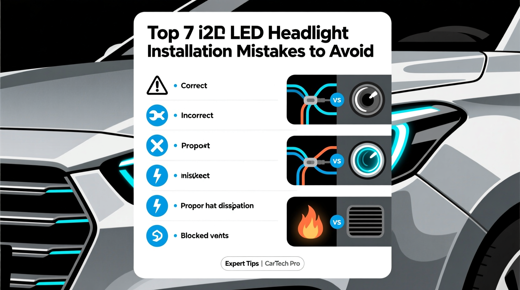 i20 led headlight mistakes