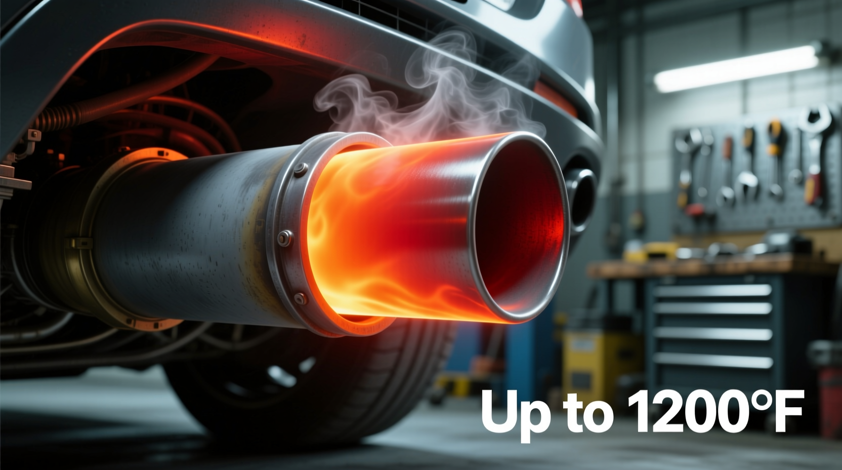 how hot does an exhaust pipe get on a car