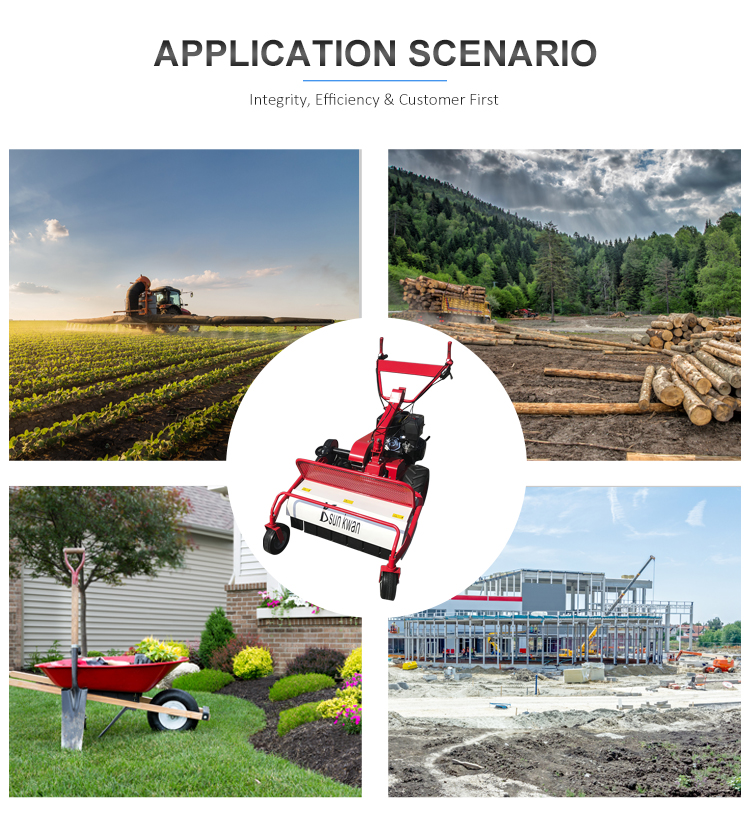 Hand Push Lawn Mower Cutting Grass Customized Gasoline Powered Petrol