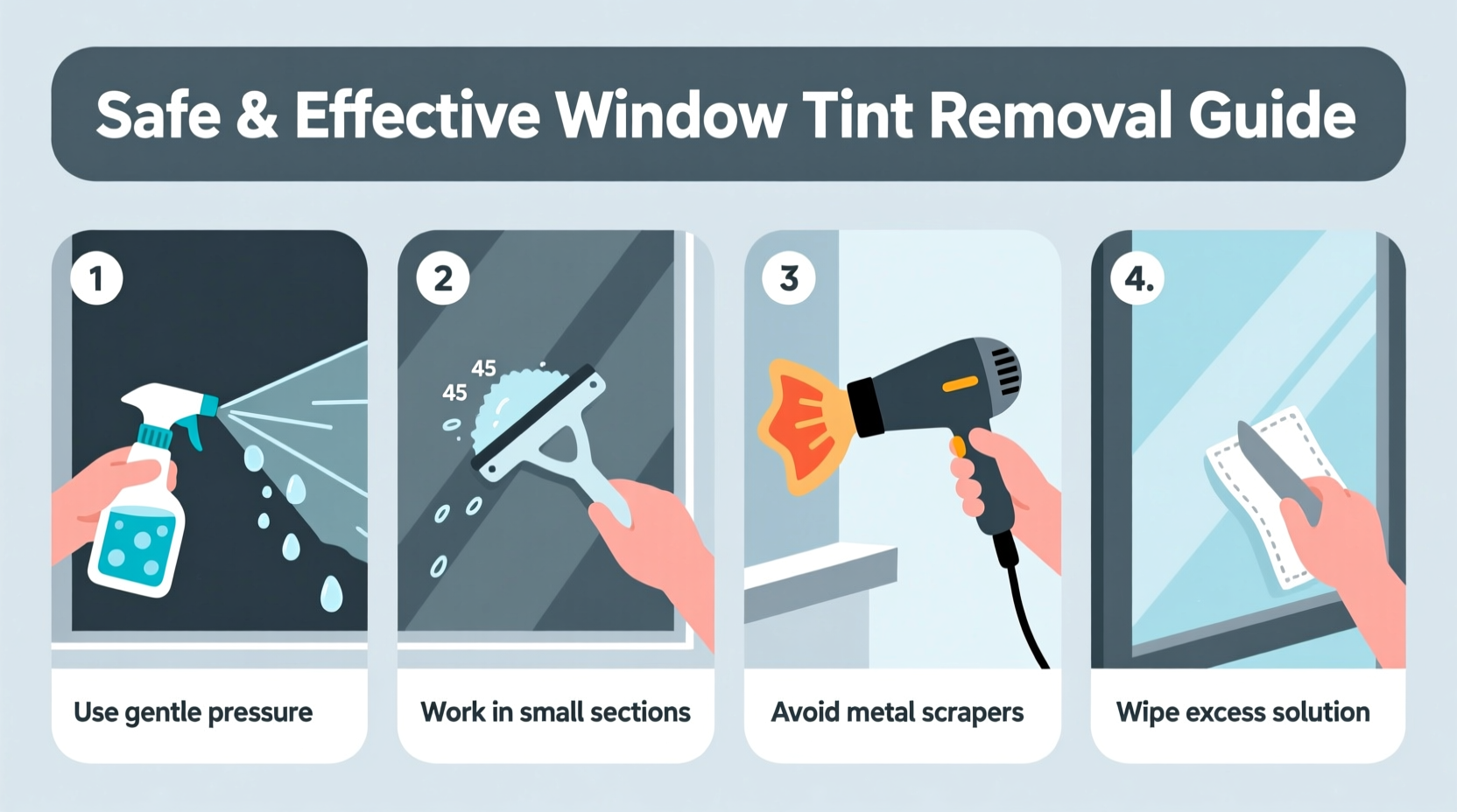 step by step guide to removing window tint safely and effectively