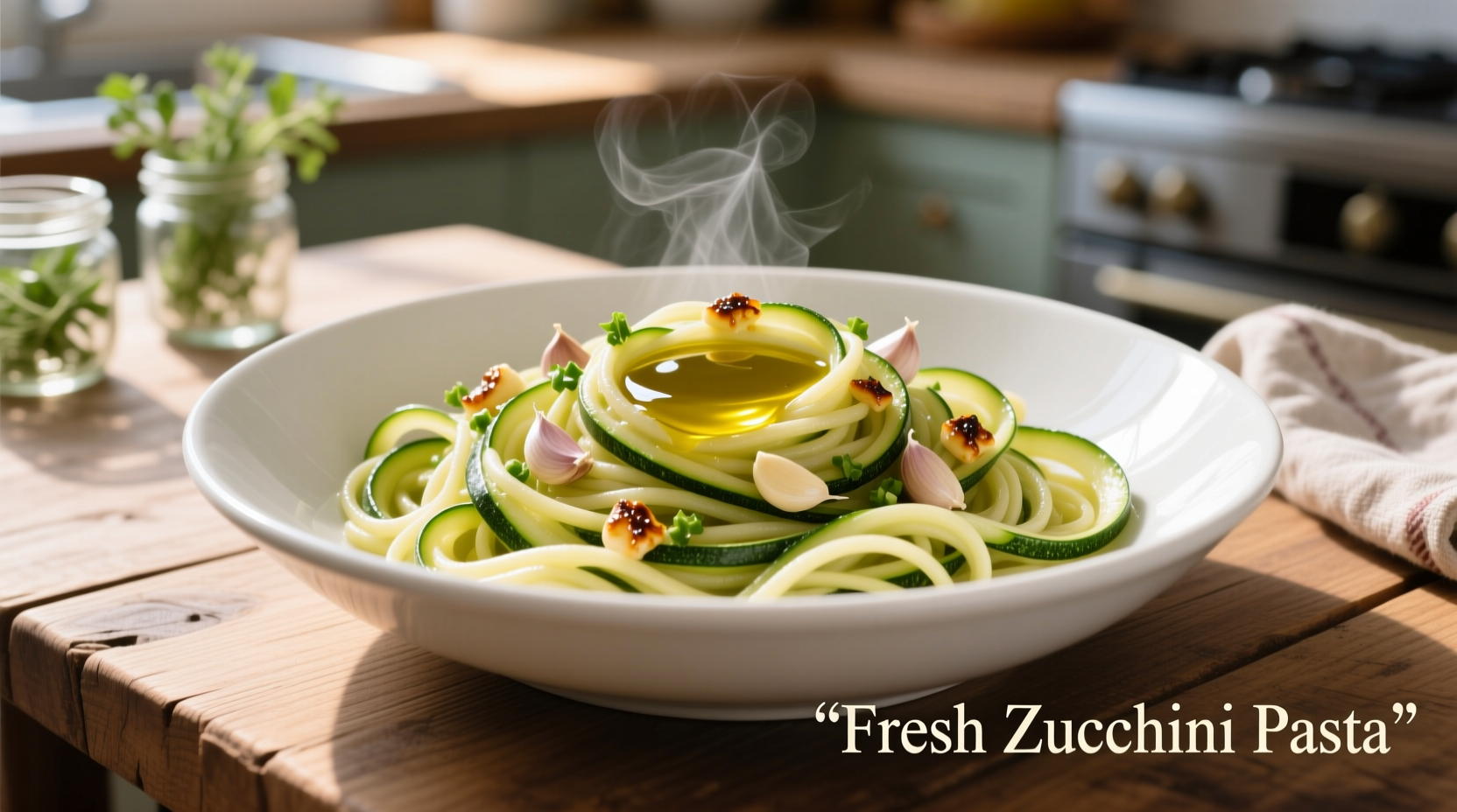 Courgettes fraîches sélectionnées pour bruschetta