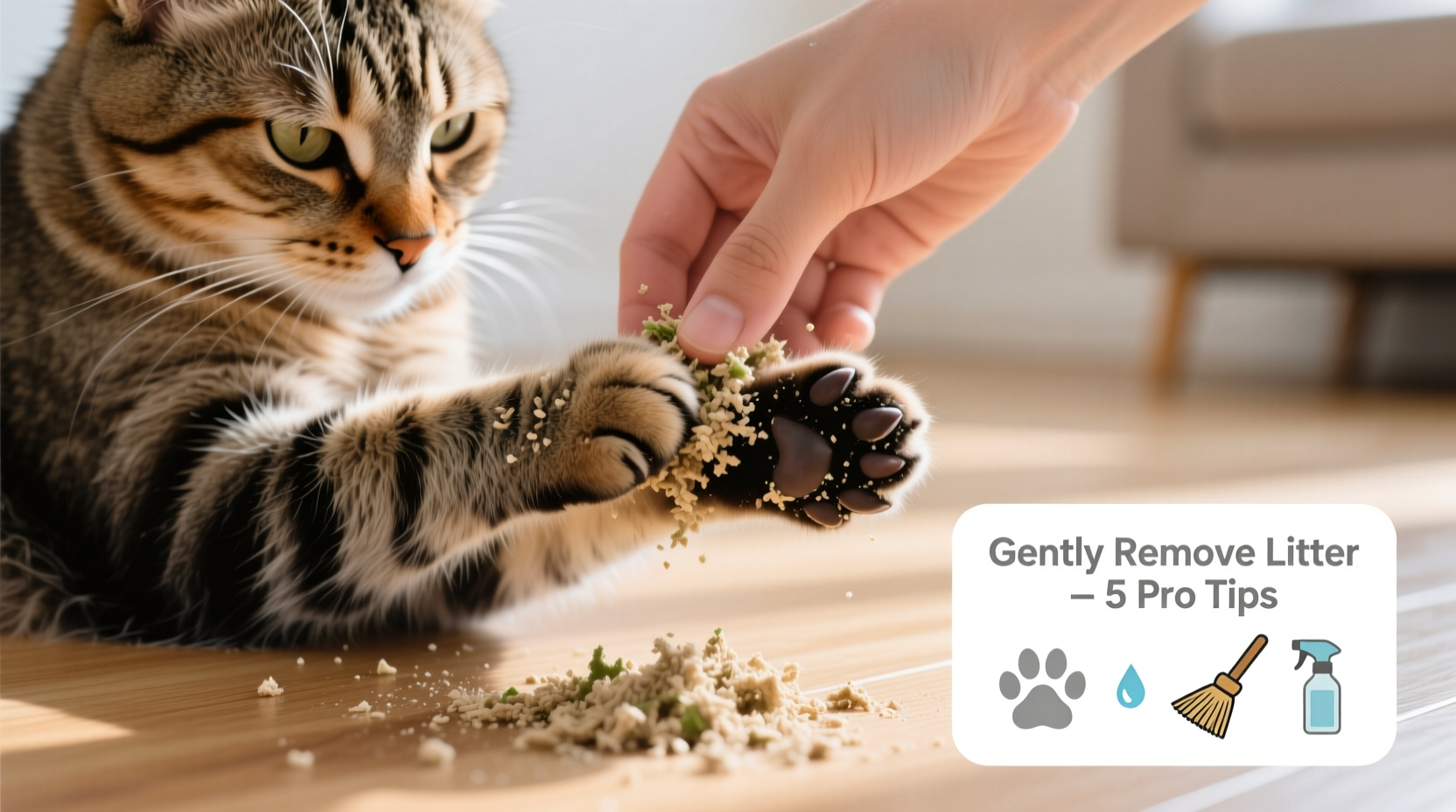 effective tips to gently remove clumping cat litter from your cats paws and prevent future messes