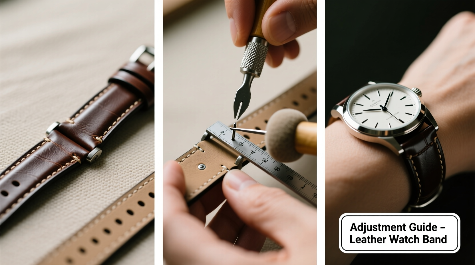 step by step guide to adjusting a leather watch band for comfort and style