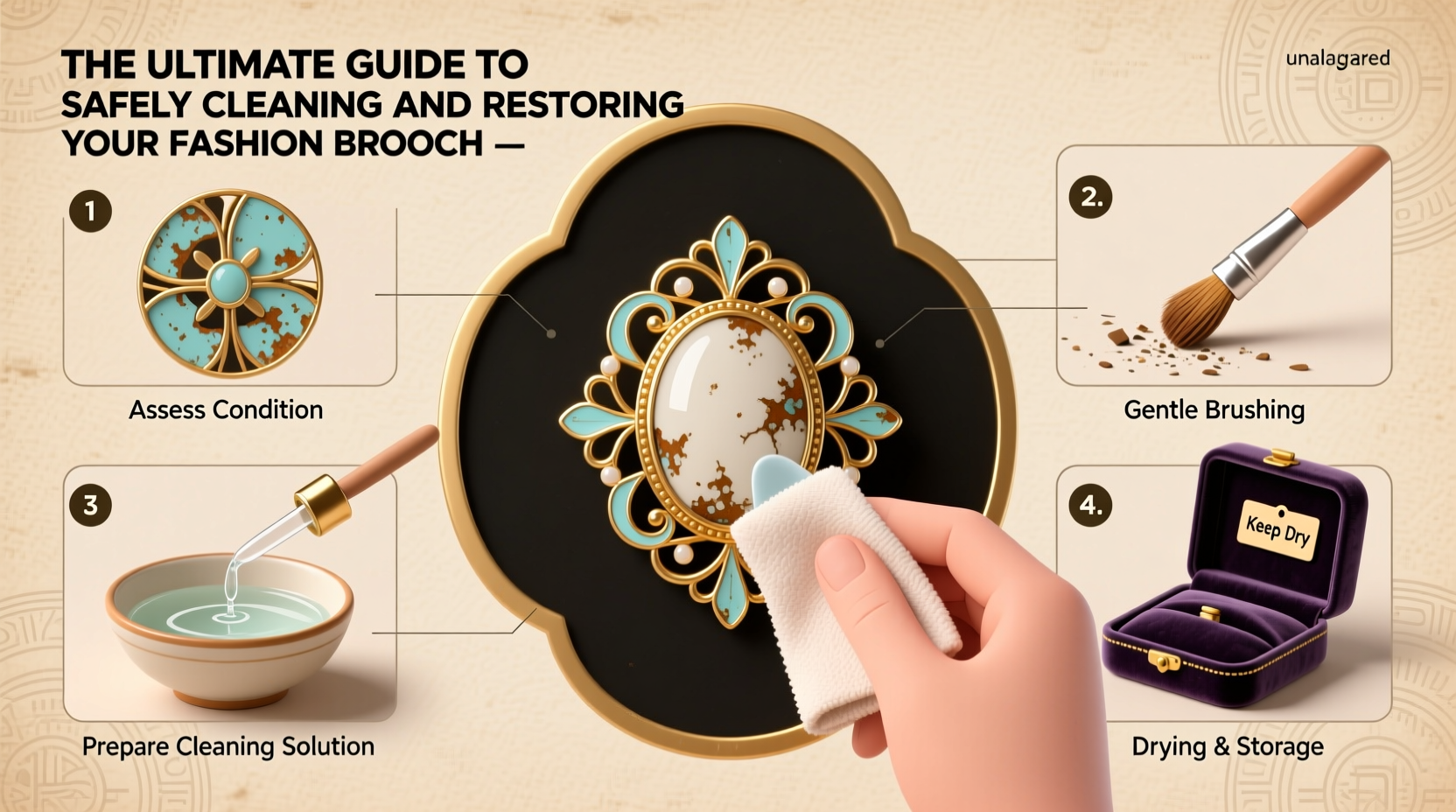 the ultimate guide to safely cleaning and restoring your fashion brooch