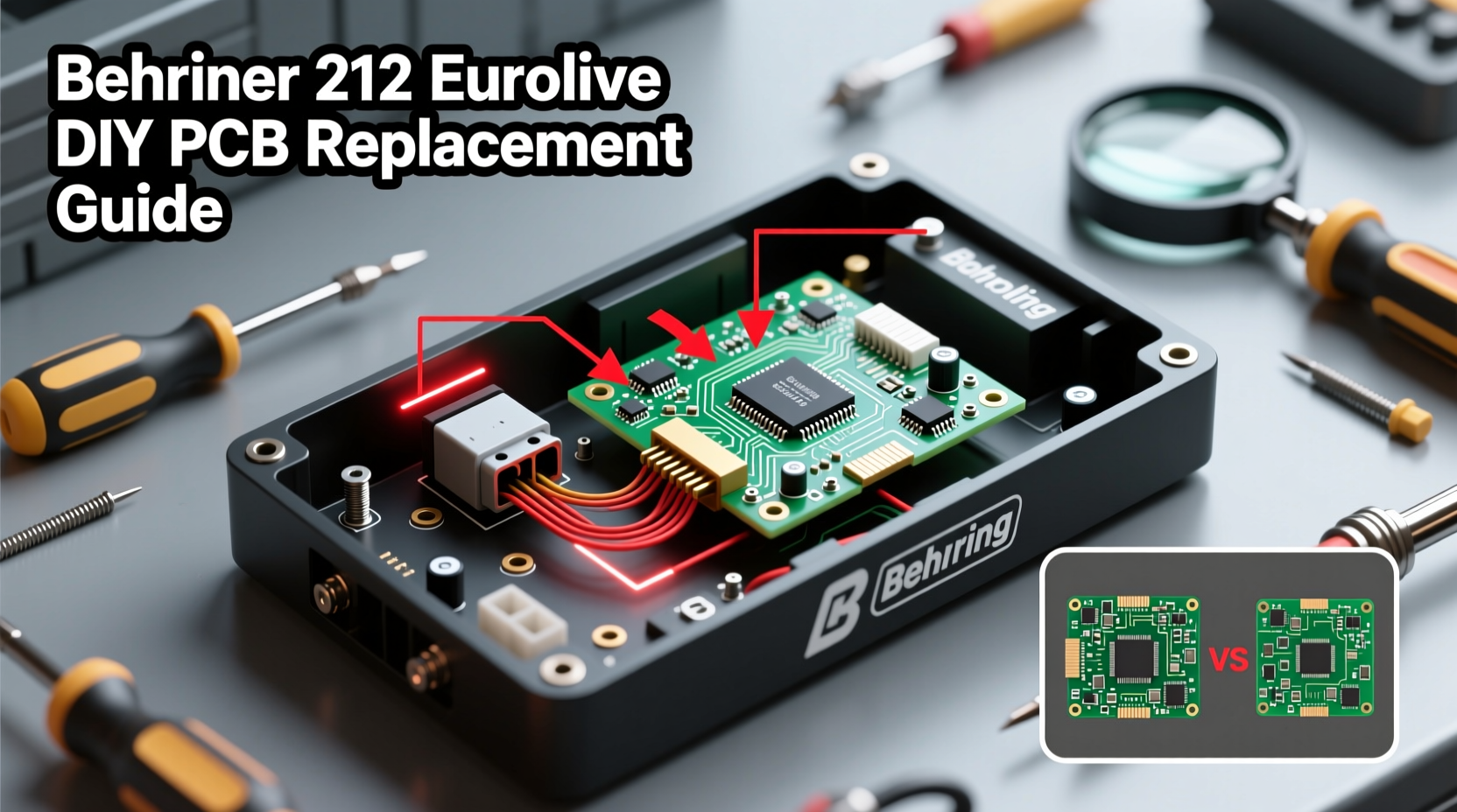 speaker behringer 212 eurolive diy pcb control replacement