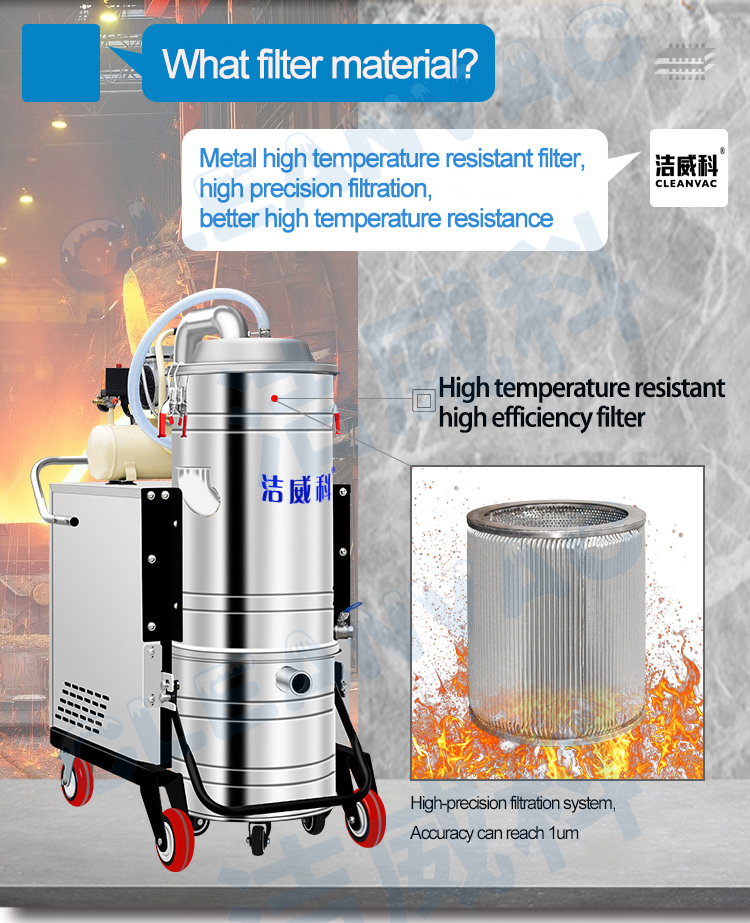 CLEANVAC 7.5KW 100L Industrial Hot Ash Vacuum Cleaner 380V Afrimart