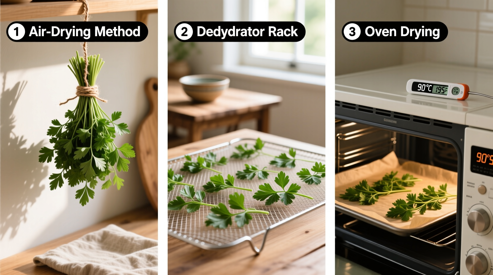 how do you dry parsley