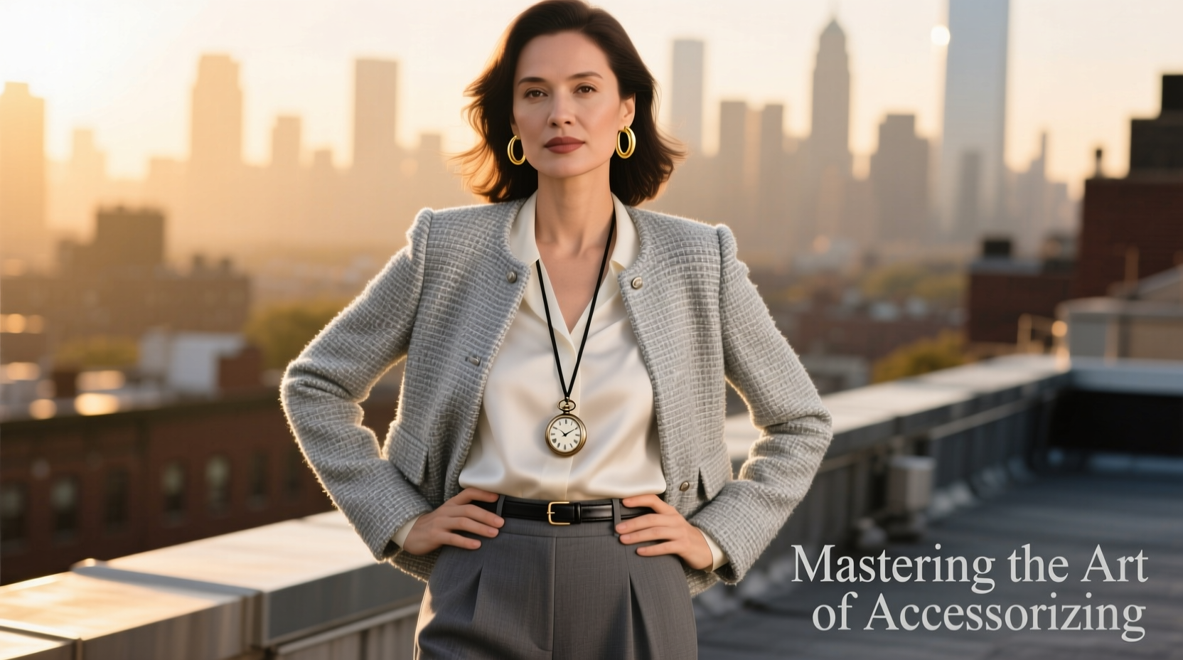 mastering the art of accessorizing a silver grey tweed jacket for effortless elegance