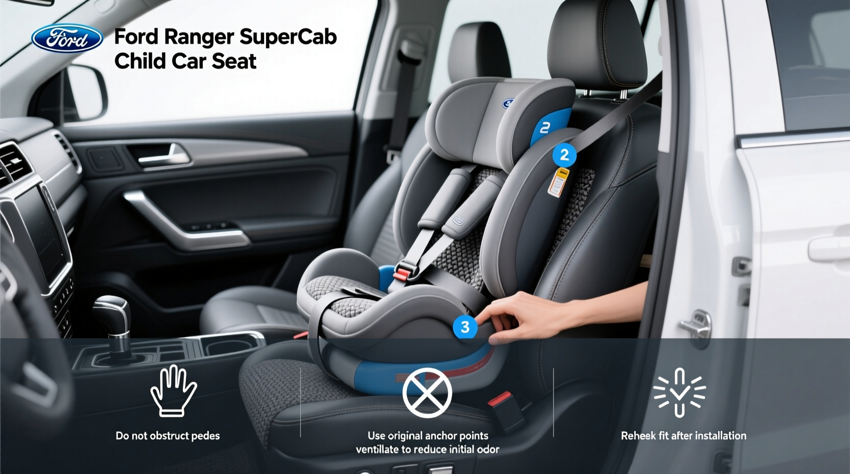 ford ranger supercab child car seat