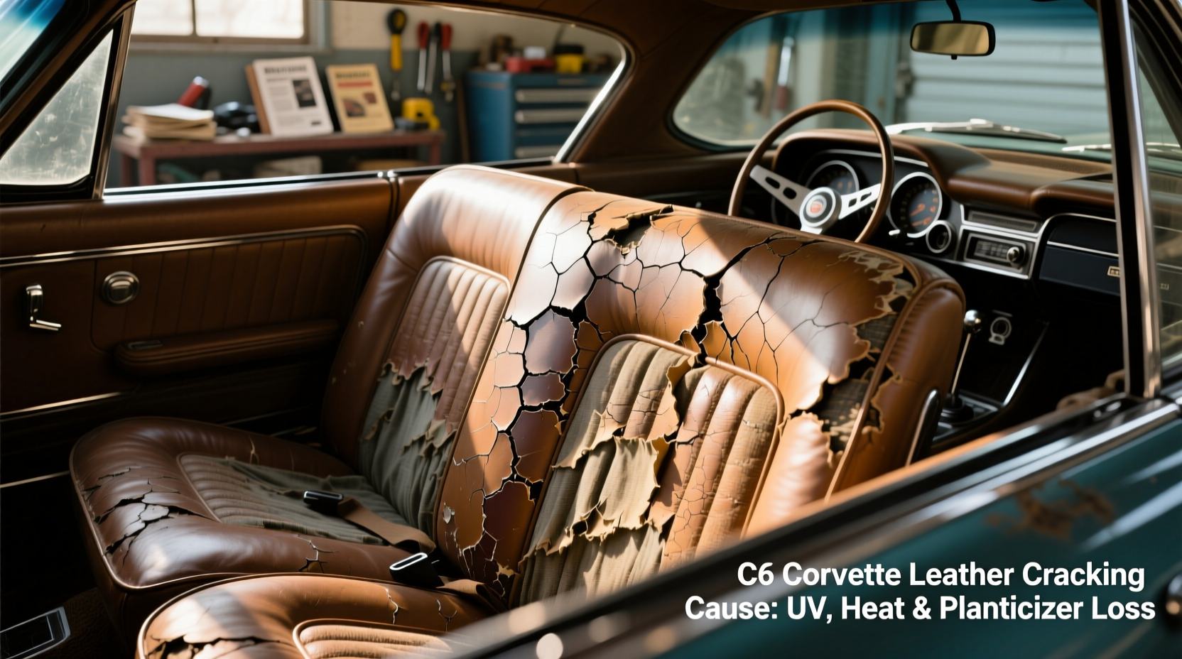 c6 corvette leather cracking cause