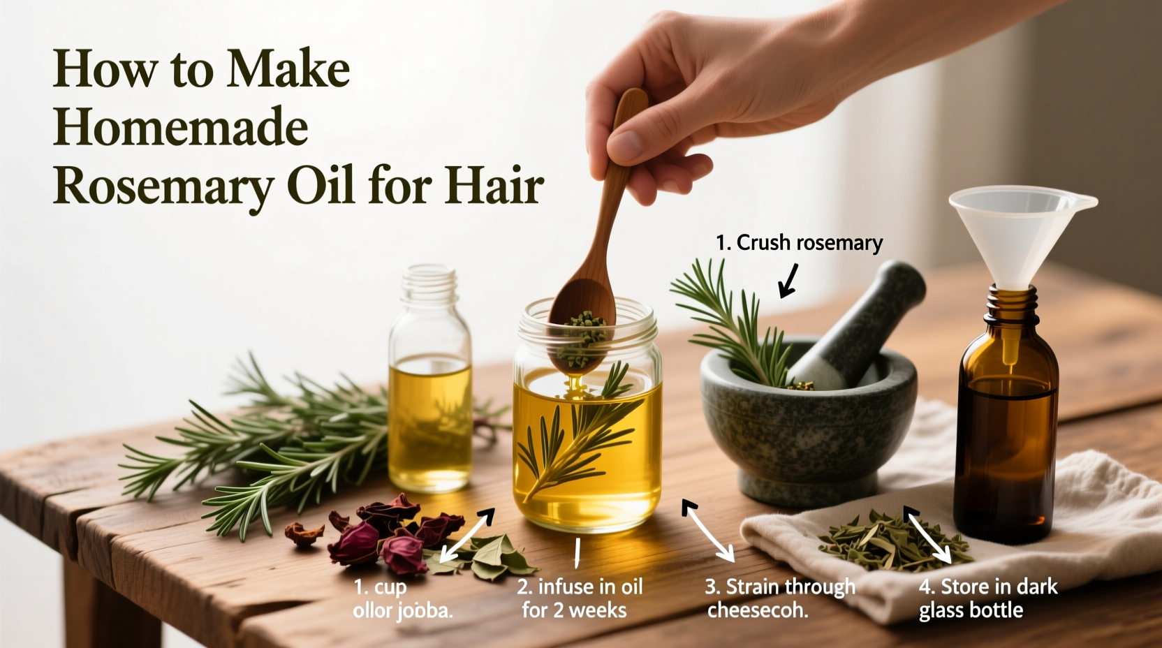how to make homemade rosemary oil for hair