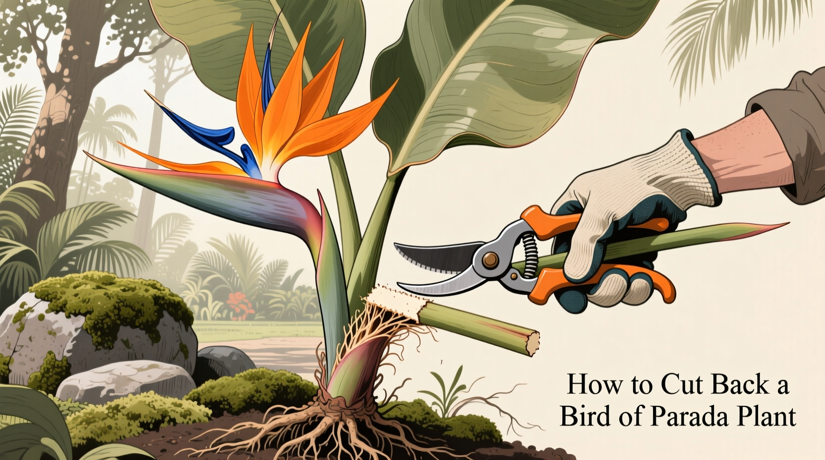 how to cut back a bird of paradise plant