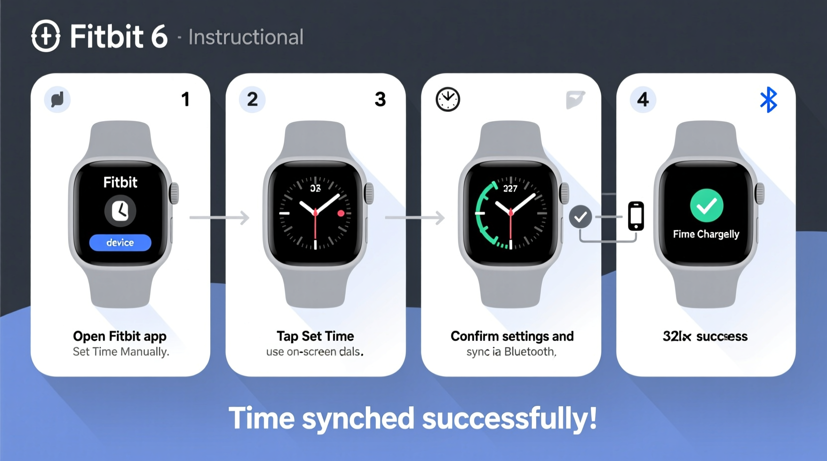 simple steps to manually set or sync the time on your fitbit watch