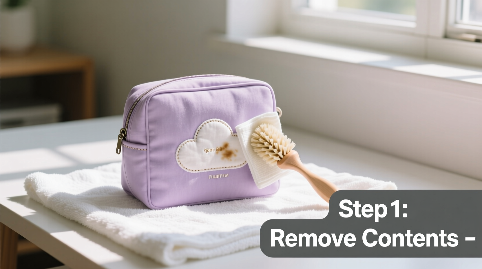 step by step guide to safely cleaning your small square cloud bag at home