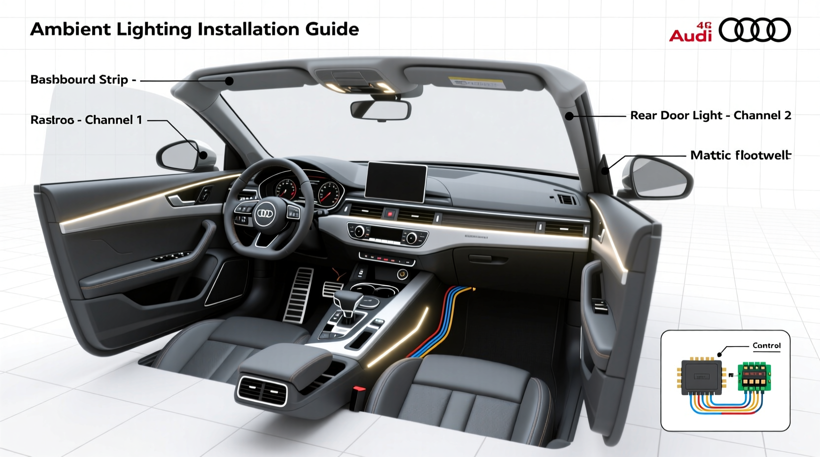 Audi A4 B8 Ambient Lighting Installation Guide