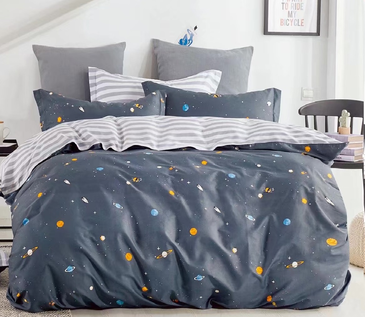 3 Piece Bedding Set Home Textile Cartoon Design Kids single child prince bedding , 100% Cotton Quilt Cove