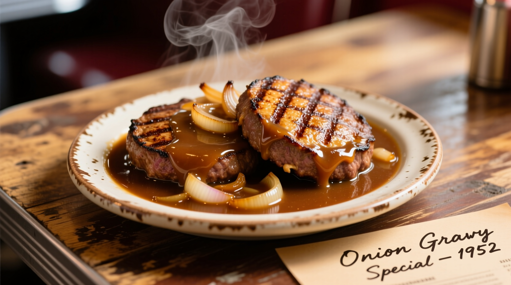 Perfect Hamburger Steaks in Onion Gravy Recipe in 30 Minutes
