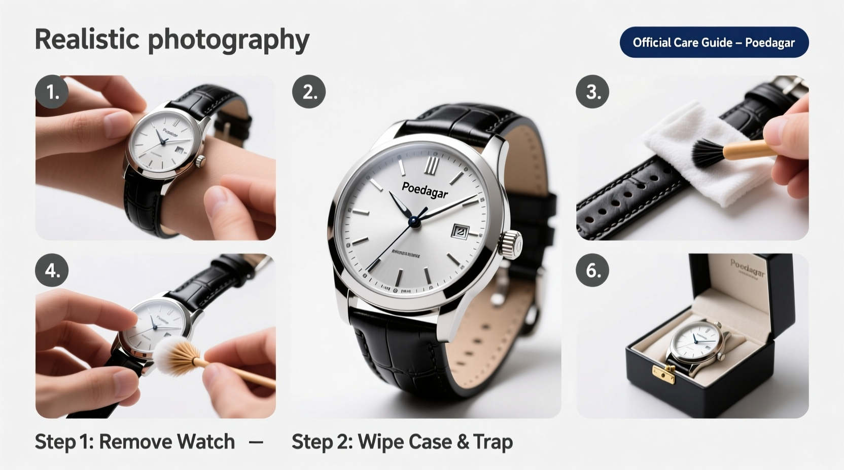 step by step guide to properly clean and maintain your poedagar watch