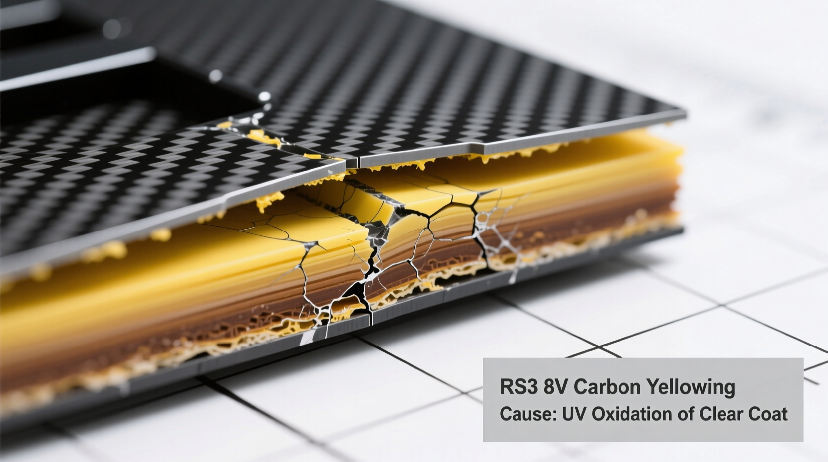 rs3 8v carbon yellowing cause