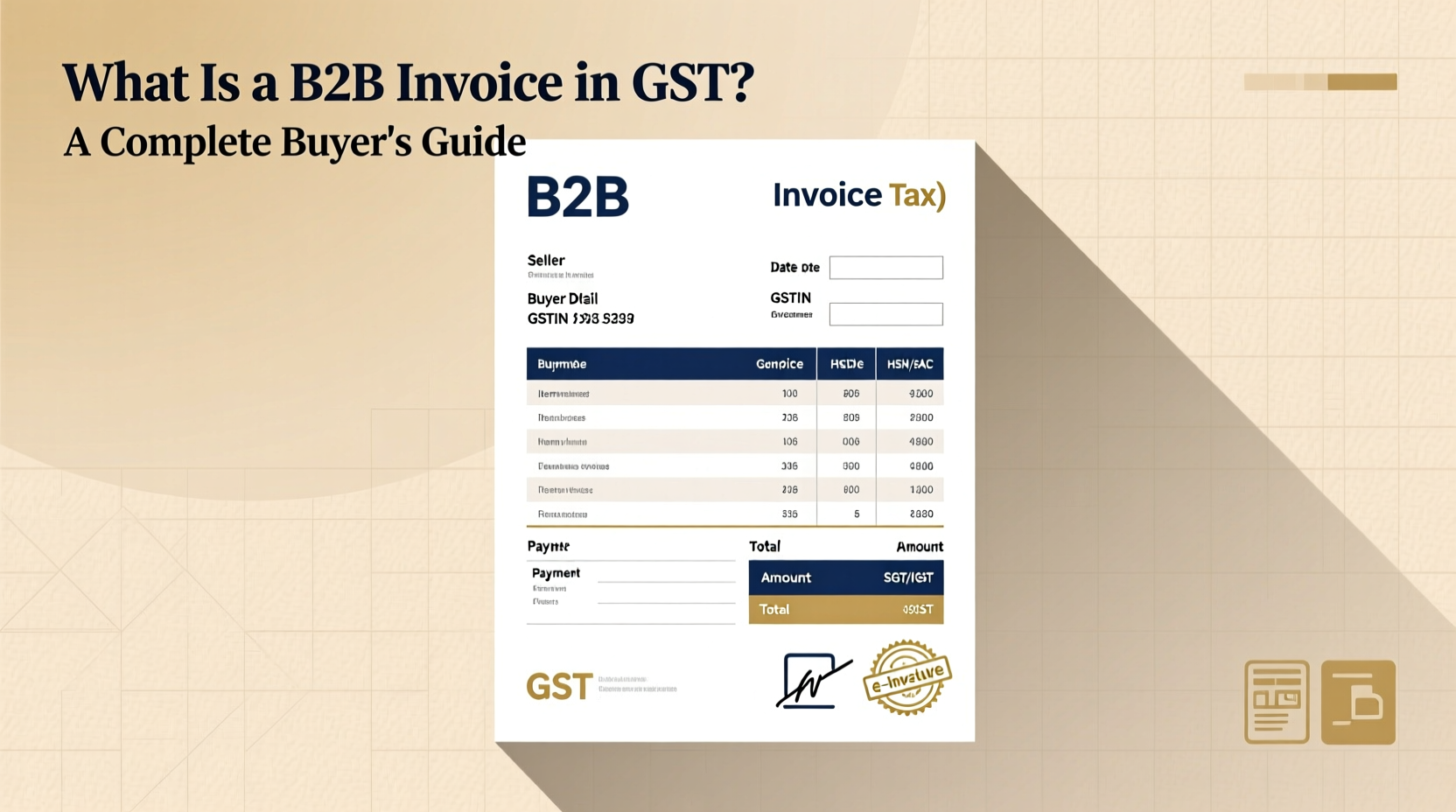 what is b2b invoice in gst