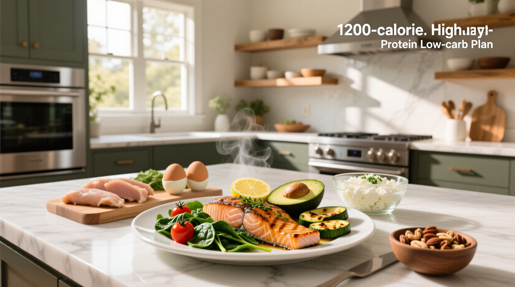 1200 calorie high protein low carb meal plan