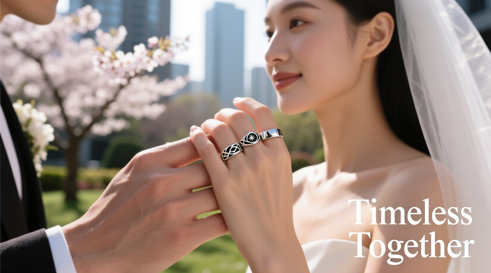 how to wear wedding band set