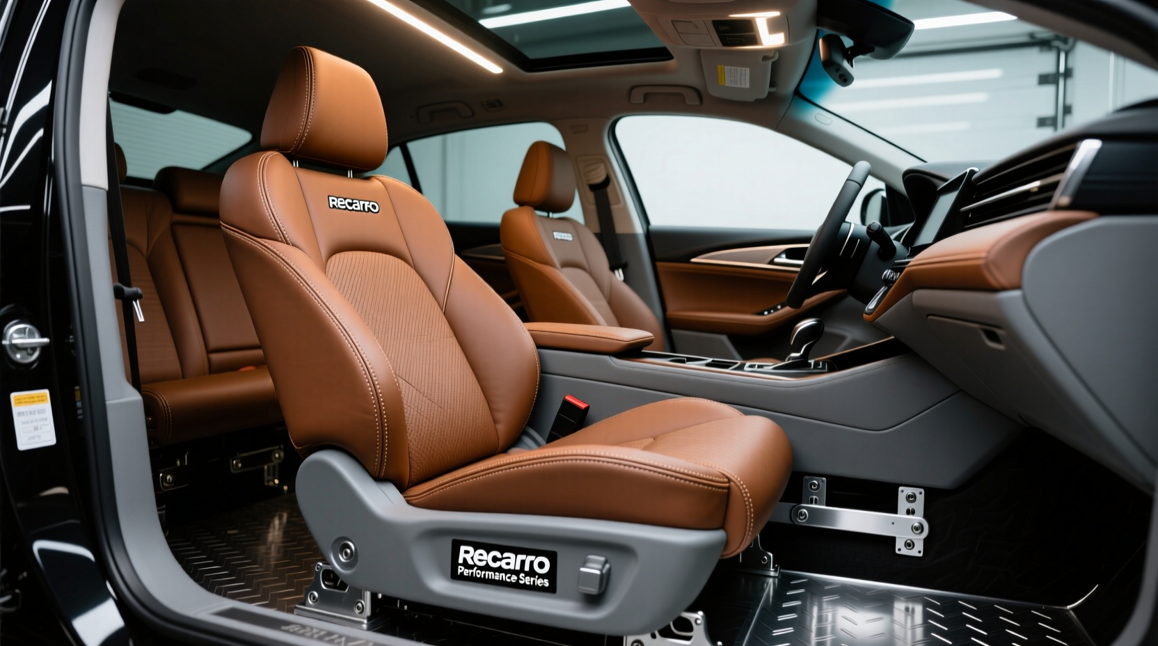 recaro brown install camry
