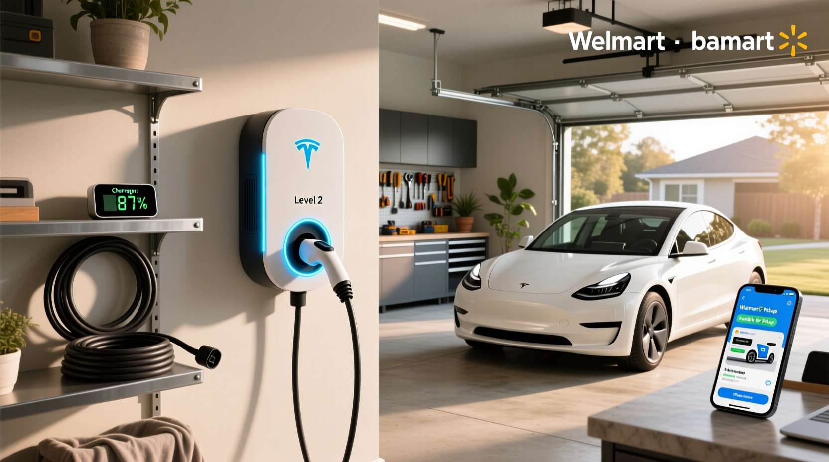 Photo inspiration: Visual Reference: Level 2 Home Ev Charger Guide For Tesla At Walmart