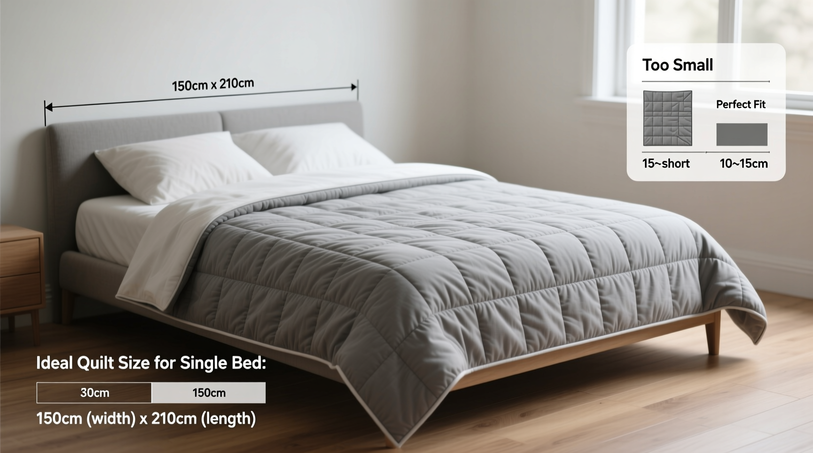 how to choose the ideal quilt size for a single bed practical tips for a perfect fit