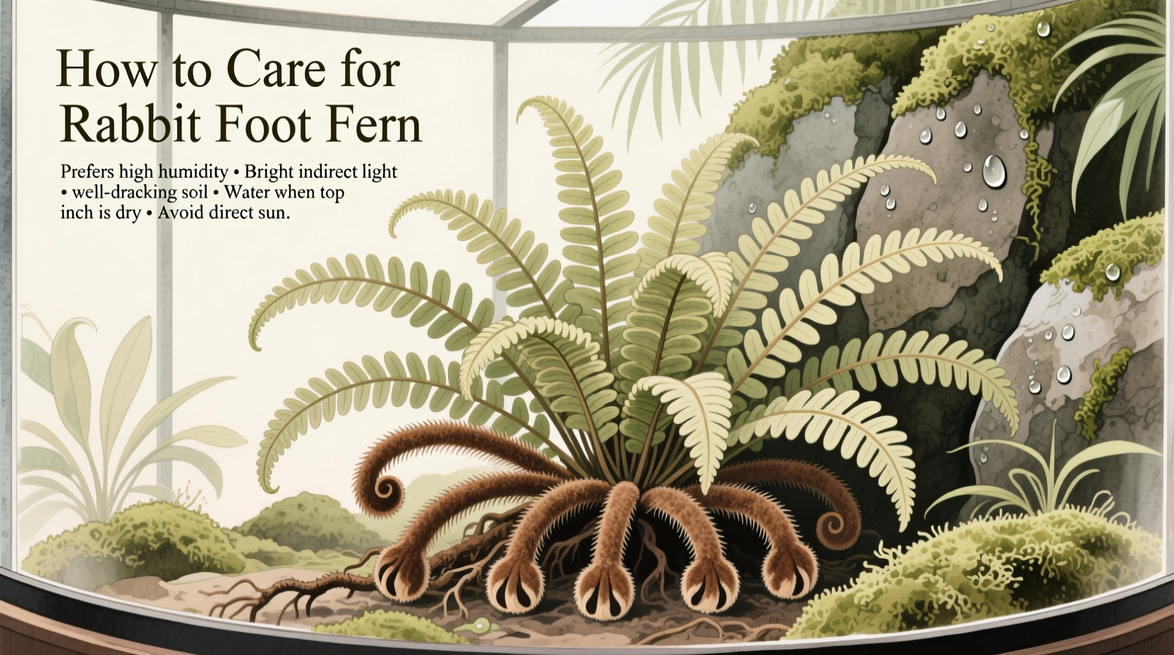 how to care for rabbit foot fern