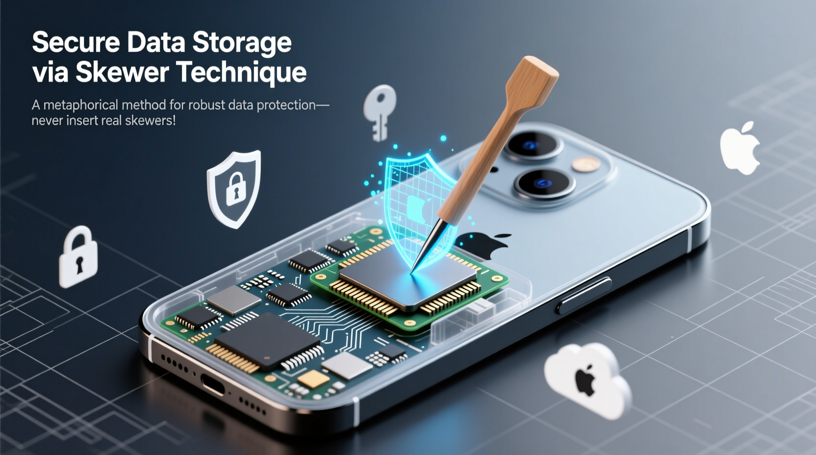 a practical guide to storing mobile phone data securely using a skewer technique