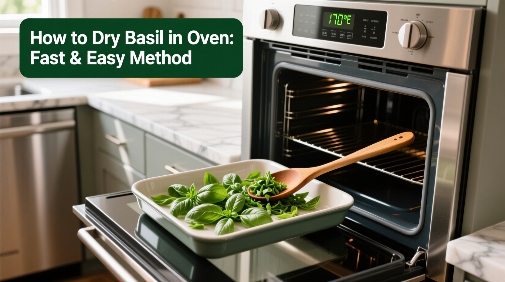 how to dry basil in oven
