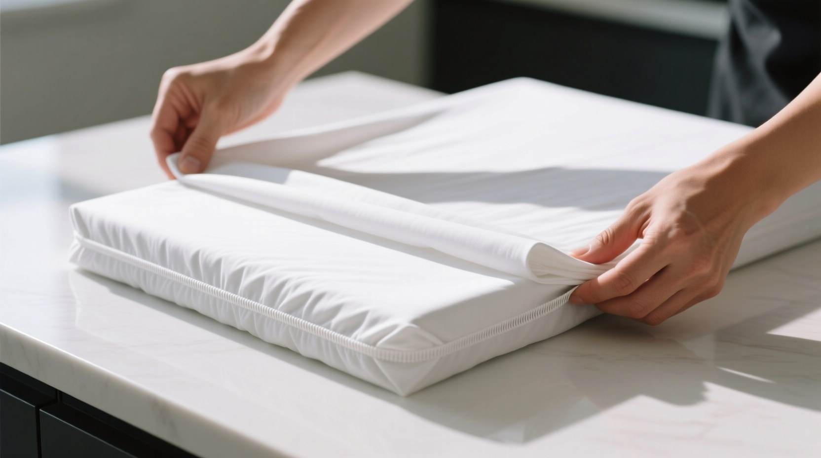 how to fold a fitted sheet into a nice flat rectangle