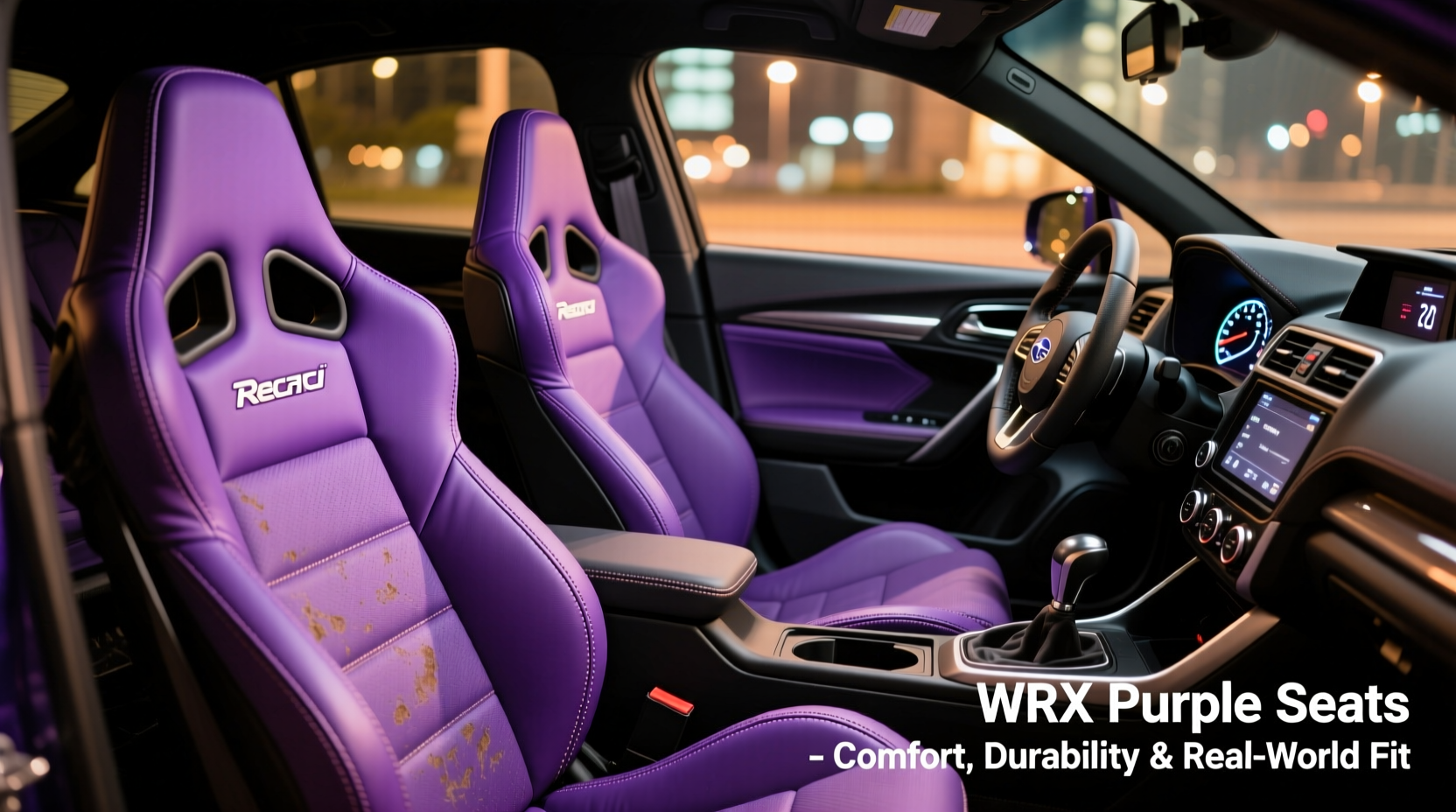 wrx purple seats daily commute