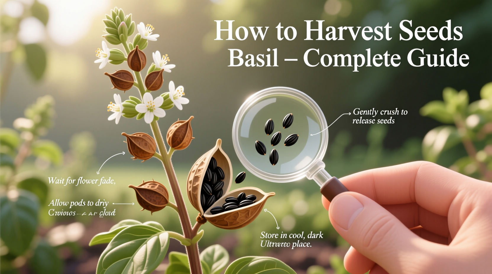 how to harvest seeds from basil
