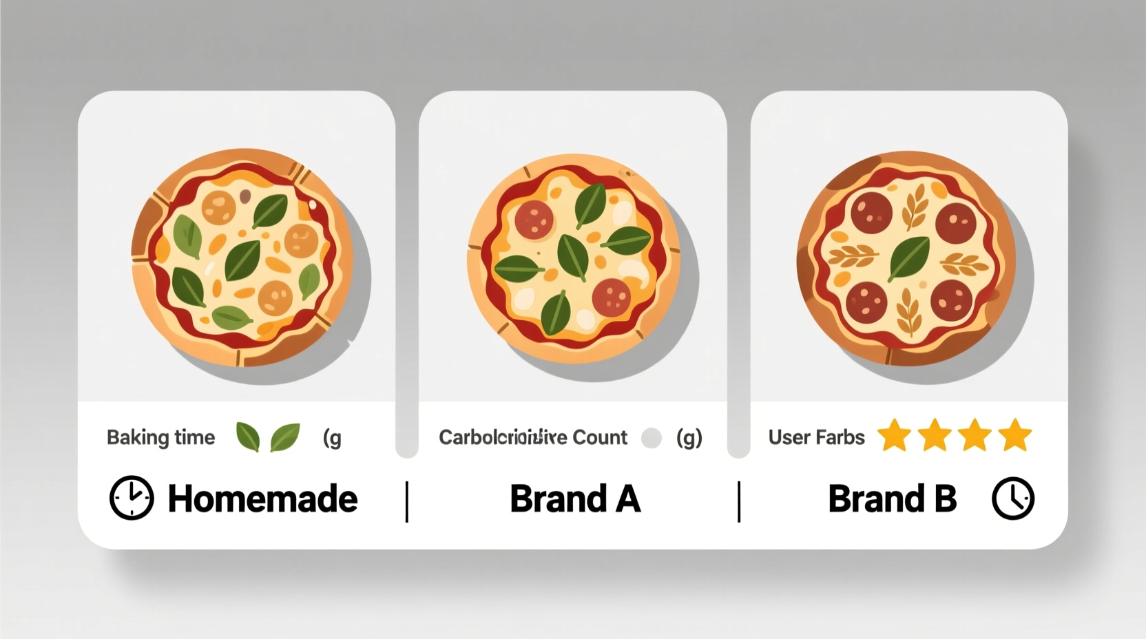 Cauliflower pizza crust comparison chart